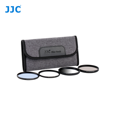 JJC FP K4S Grijze Filter Pouch voor 4 filters tot 58 mm