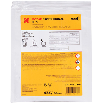 Kodak Professional D-76 Film Developer Powder To Make 1L