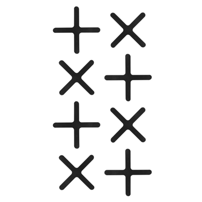 Polaroid Magnetic Display Star 8 pcs (Černá)